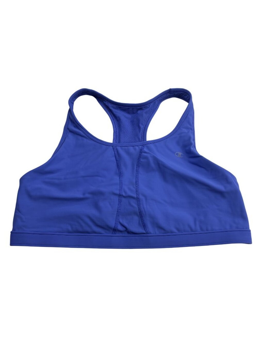 Champion Womens Racerback Sports Bra 4X Blue Moisture-Wicking Stretch Nylon